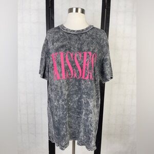 AMIRI Distressed Black and Gray T-Shirt